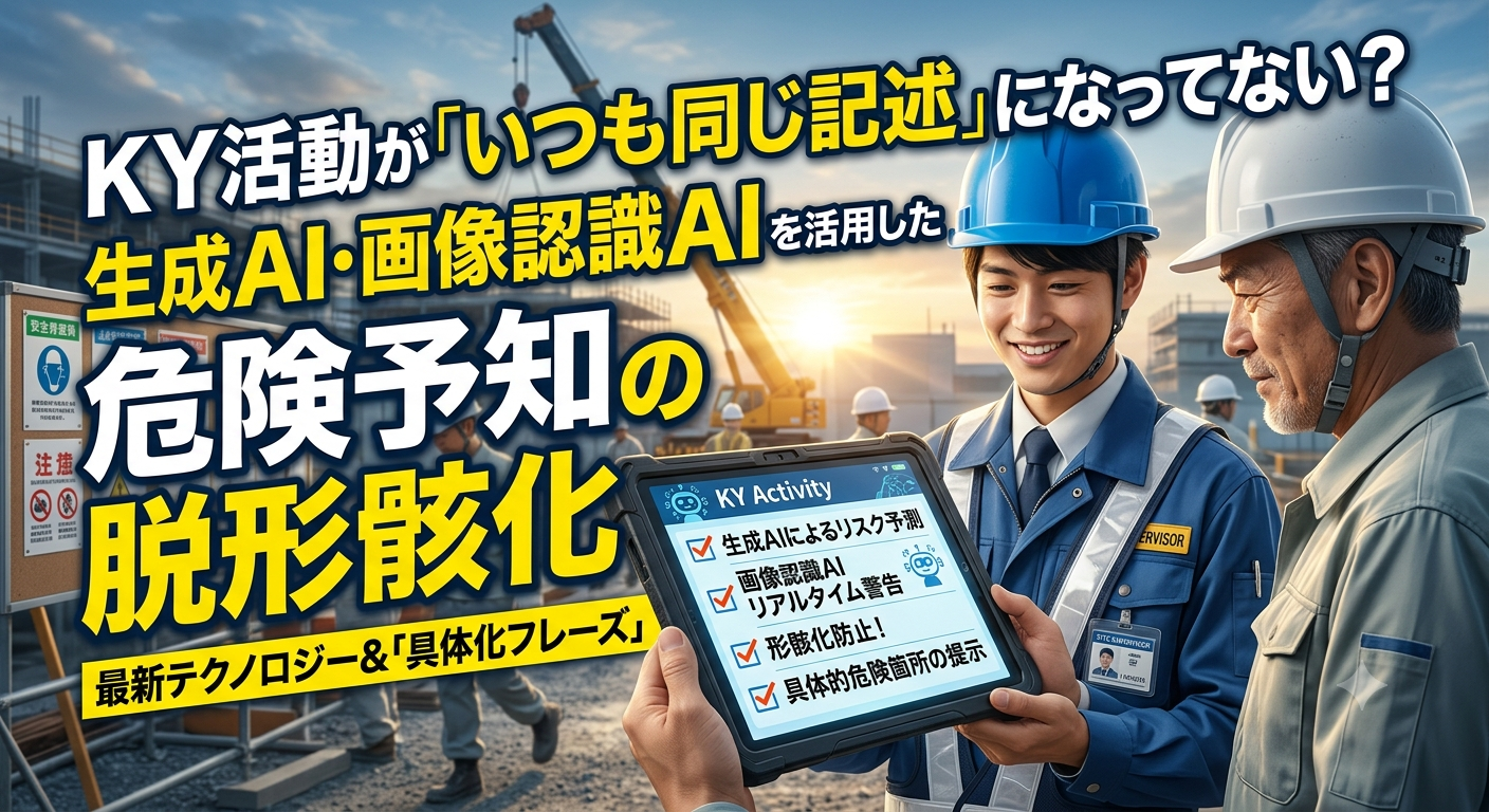 KY活動が「いつも同じ記述」になってない？生成AI・画像認識AIを活用した危険予知の脱形骸化